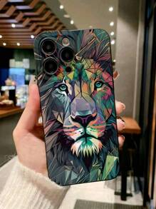 1pc Lion Angel Eye Matte Anti-Drop TPU Phone Case Compatible With IPhone 17/16, 15 Pro Max, 14 Pro Max / Galaxy, SAM / Honor X6A, X7B, X8B / Note 13 Pro / 12C,International Version, Not The Domestic Version - Black - View 3