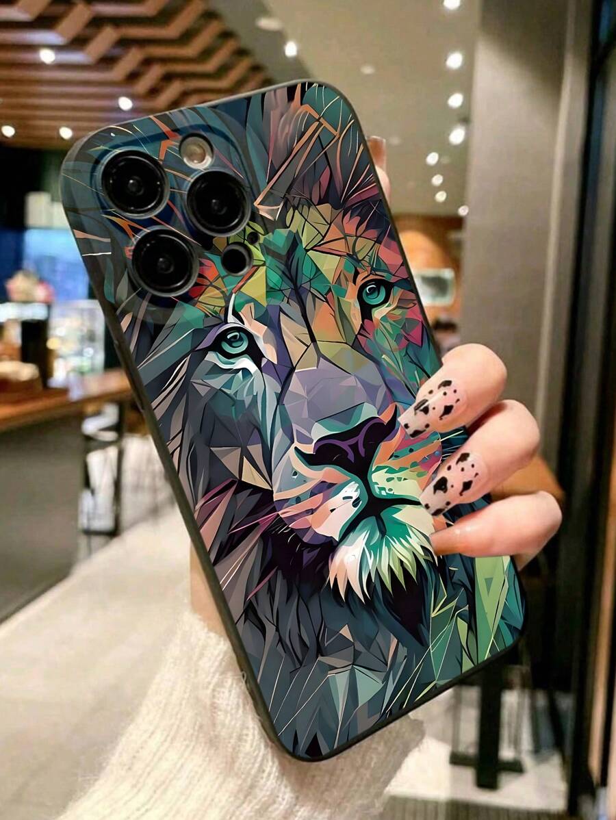 1pc Lion Angel Eye Matte Anti-Drop TPU Phone Case Compatible With IPhone 17/16, 15 Pro Max, 14 Pro Max / Galaxy, SAM / Honor X6A, X7B, X8B / Note 13 Pro / 12C,International Version, Not The Domestic Version