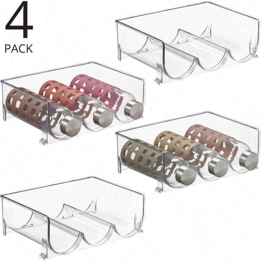 Plastic FreeStanding Stackable 3 Bottle Storage Holder Rack Water
