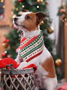 Pet Christmas All-Over Print Bandana, Pet Accessories