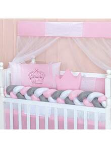 COMPLETE AMERICAN AND NATIONAL SLIM BABY CRIB KIT, FITS CRIB WITH MATTRESS UP TO 130CM X 70CM PROMOTION - 粉紅皇冠 - 查看 3