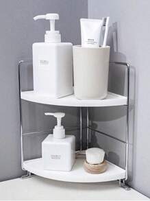 1 件扇形角落搁架单元、储物架、书架、浴室洗发水化妆品收纳架、浴室配件、家庭/办公室装饰展示架 - 彩色 - 查看 9