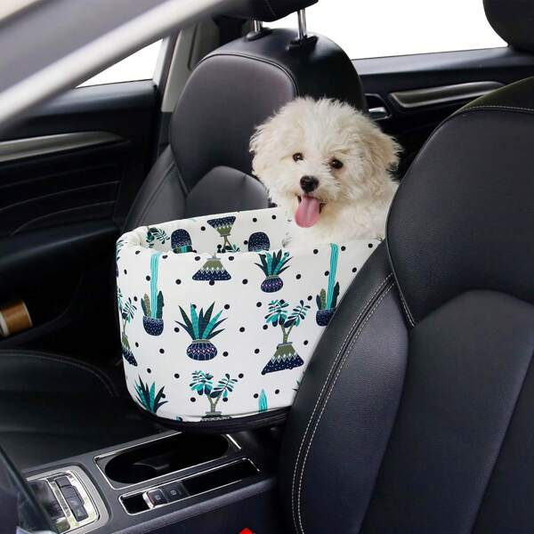 Pet Car Booster Seat, Non-Slip Safety Pad For Small Dogs Cats Under 13lb/6kg, Removable & Washable (Dashboard/Console), 3s Quick-Install & Machine Washable