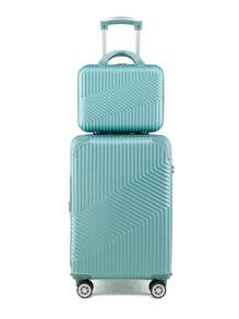Travel Suitcase Kit 10 KG 8KG 4 Wheels 360 Degree Rotation Fiber + Toiletry Bag - 橄欖綠 - 查看 1