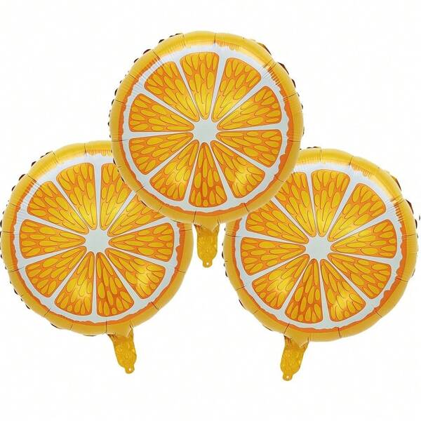 3 piezas de globos de frutas gigantes decoraciones, globos para decoraciones de fiesta de cumpleaños, naranja
