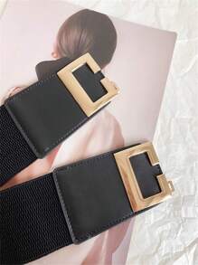 一件式女士高档弹力松紧腰带简约百搭连衣裙腰带复古时尚装饰紧身胸衣，适合日常穿着和使用夏季、学校秋季、秋季、万圣节