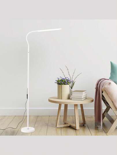 1pc LED Vloer Lamp, Living Room Bedroom Reading Writing Eye Caring St Minimalist Moderne High Quality Chip/High Luminous Efficiency/Low Power Consumption, USB Port, 5V Voltage Safer, Black/White, Warm White/White Verlichting view 2