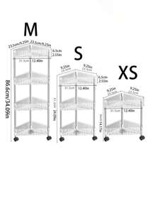 1 Miếng Đa chức năng Thép không gỉ Giá lưu trữ Với Rút mũ Thiết kế Đối với Phòng tắm , Phòng bếp , - Trong sáng - Xem 2