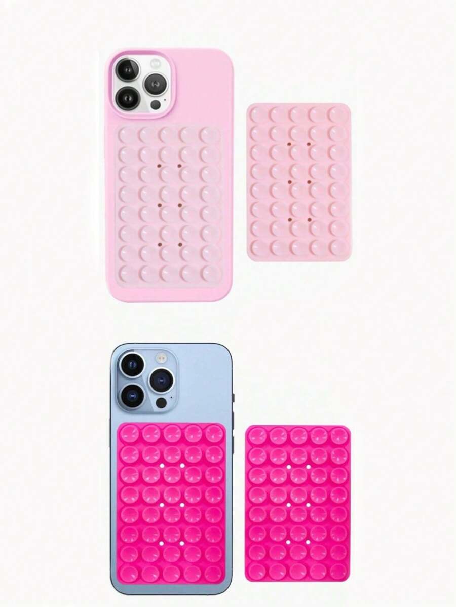 New Models Silicone Cell Phone Holder With Suction Cups - Màu Hồng Tươi - Xem 1