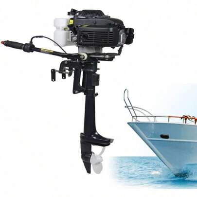 HaroldDol 4 Stroke Outboard Motor Boat Engine 52CC Aluminum Heavy Duty Boat Motor With Air Cooling System Fishing Boat Engine (4 Stroke) The Best Gift/Present For Family&Friends Happy Christmas