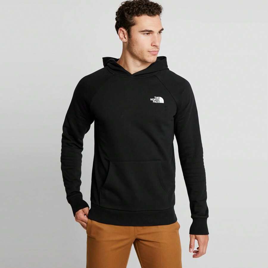 The North Face Mens Reglan Red Box Hoodie Overhead Hooded Sweatshirt - Black - View 1