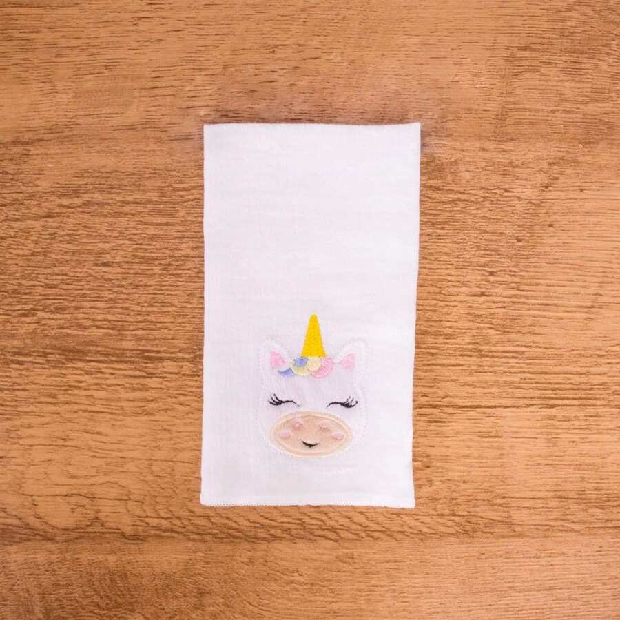 5 100% Cotton Plush Mouth And Shoulder Bib Towels Maternity Kit - 紫丁香色 - 查看 1