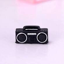 1/9pcs Retro Mini Home Appliance Fridge Magnets, Resin Black & White TV, Radio, Fan, Wall Clock, European Camera Decorative Stickers - Multicolor - View 10