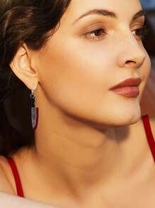 Xiacheng 1 对万圣节血腥刀耳环，男女皆宜，亚克力吊坠尖叫哥特式低过敏性珠宝礼物，女士趣味朋克独特角色扮演派对服装装饰配饰 - 經典色 - 查看 5