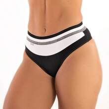 Cotton Panties High Waist Cotton 8% High Waist - màu đen - Xem 1