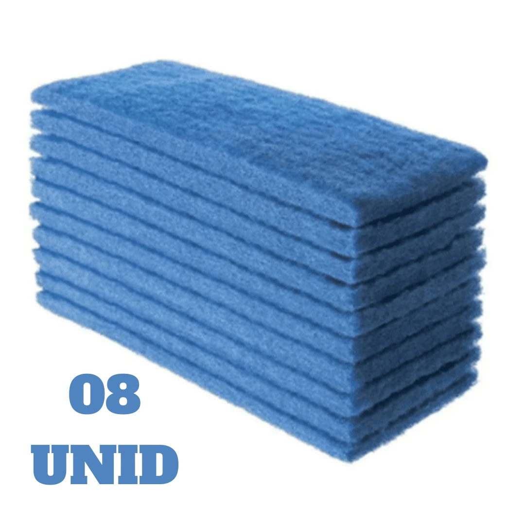 Fiber Sponge Loofah Soft Light Cleaning Blue - Kit 08 UNITS - 藍色 - 查看 1