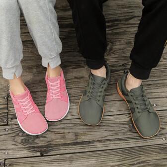 Unisex Wide Toe Barefoot Shoes, Outdoor Trail Running, Simple Walking, Lightweight Breathable Extra Wide Toe Shoes, For Bunions & Swollen Feet, Flexible Rubber Sole, Mesh Uppers Sports Sneakers