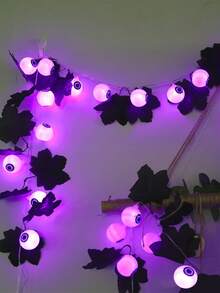 Đèn LED Halloween phát sáng mắt dây trang trí ngày lễ đạo cụ đáng sợ bầu không khí ma ám nhãn cầu dây đèn lá nhiều màu - Nhiều màu - Xem 10