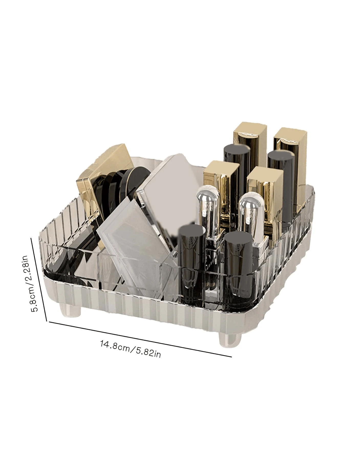 1pc Creamy Lipstick Organizer, Compartments For Makeup Storage On