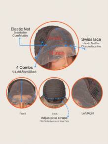 Halloween Costume Wig Synthetic Heat Resistant Front Lace Wig 13*4 Long Wave Hair 30 Inch Brown Everyday Use High Quality Ladies Wigs Natural Looking High Quality Synthetic Soft Beginner Friendly Wigs - Multicolor - View 7