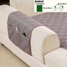 1pc Waterproof Sofa Cover, Pet Cat Dog Sofa Protector, Furniture Cover, Fit For All Sofa Types, Machine Washable. Armrest And Backrest Sold Separately. - Light Grey - View 11