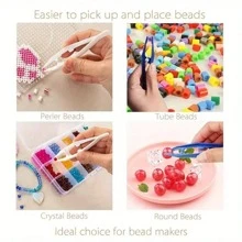 5 Colori Pinzette In Plastica Per Perline Fai Da Te E Perline Termosaldate[Colore Casuale]