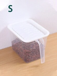 Set de 2 cajas de almacenamiento herméticas y transparentes con asas para el refrigerador, en estilo cajón de plástico para guardar granos, nueces, cereales, huevos, alimentos, frutas y verduras, aderezos para ensaladas, para uso al aire libre y camping