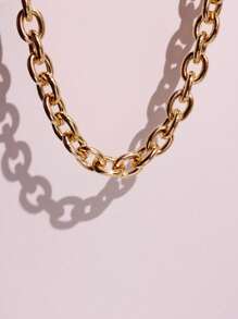 1 件简约个性化创意嘻哈时尚百搭彩色滴油风格项链，适合女士 - 彩色 - 查看 7