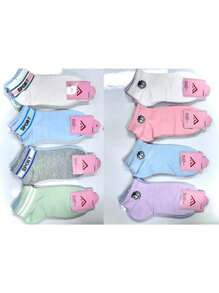 Kit 12 Pairs Of Stylish Women's Ankle Socks With Assorted Prints Size 35-40 - Nhiều màu - Xem 3