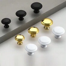 20 个装，金色简约单孔橱柜抽屉拉手，极具吸引力的厨房创意抽屉家具五金，衣柜把手，家具五金旋钮，厨房橱柜拉丝金属镀铬门抽屉柜把手 - 彩色 - 查看 4