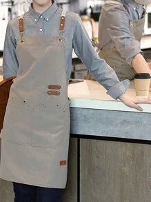 1件装新款围裙奶茶蛋糕水果店服务员制服咖啡厅餐厅围兜防水防油烹饪围裙男女通用 - 彩色 - 查看 10