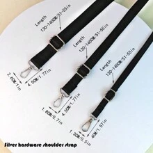 Replaceable Adjustable Shoulder Strap For Bags, Wallets, Made Of Full Grain Microfiber Leather, Available In Black, Gold, Silver Hardware Gifts For Women Winter - Black - View 4