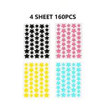 40/160/280 Peças Adesivos Coloridos - À prova d'água, à prova de suor e suave na pele, adequado para pintura facial/pintura facial e corporal/giz de festa/suprimentos de maquiagem para festa/Halloween/Natal/Festivais/Adesivos divertidos para fotos, Maquiagem, Barato, Decoração de quarto, Penteadeira, Viagem, Quarto, Acessórios de maquiagem