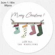 96 件万圣节恐怖木乃伊不给糖就捣蛋经典圆形贴纸着迷万圣节经典圆形贴纸可爱水彩生日万圣节经典圆形贴纸，圣诞节 - 彩色 - 查看 108