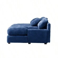 74.8" Modern Luxury Twins Sofa Couch For Living Room Quality Corduroy Upholstery Sleeper Sofa Bed Daybed Navy Blue - Navy Blue+Corduroy+2 Seat as Pic - View 11