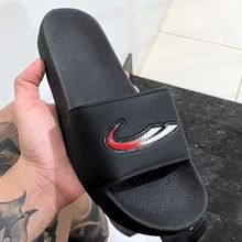 Men's Women's Anatomical Slide Flip Flops Soft Casual Comfortable Lightweight - 黑色 - 查看 1