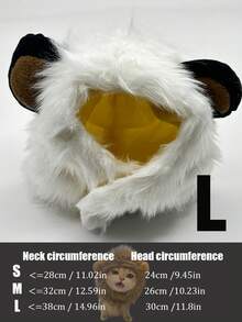 1 Chiếc, Mũ đội đầu hình đầu sư tử dễ thương cho mèo và chó cưng, Thích hợp cho lễ hội thú cưng, hóa trang thành người khác giới và làm quà tặng sinh nhật, đạo cụ làm thiệp ảnh, trang phục và mũ cách nhiệt cho mèo và chó cưng mùa đông - Màu be - Xem 27