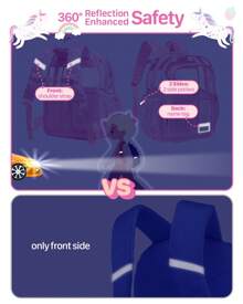 透明背包 - 15 英寸 S 透明背包适合学校重型透明书包透明背包适合 3 至 7 岁 S - 粉色 - 查看 3