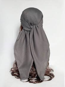 1pc Women's Pure Headscarf Square Scarf Silk Scarf Imitation Linen Hairband Decoration Bandana Shawl Badanatop Headscarf Blue Bandana Silk Scraf Bandana,Hair Band,Head Band Ideal For Dressing Up Your Look - Multicolor - View 12