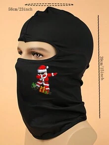 1pc Santa Claus Polyester Windproof Balaclava Ski Mask, Unisex Christmas - Cute Santa Claus - View 6
