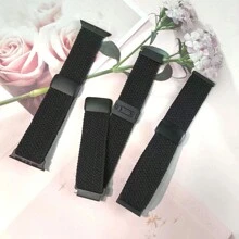 1 件 18mm20mm22mm 编织磁环兼容 Sam Galaxy Watch 7/6/5/4 40mm44m/6 Classic 43mm 47mm/Active 2/Gear S3 Classic/HW GT5/GT4 41mm 46mm/GT2/GT 3 42mm 46mm/HW Watch 4 Pro/Watch GT 5 Pro 表带，磁性编织环兼容 表带 - 黑色 - 查看 5