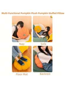 3D 南瓜抱枕，南瓜毛绒抱枕羊毛填充南瓜装饰或派对圣诞节家居装饰万圣节 - 彩色 - 查看 8