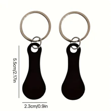 1/4 Stück Einkaufswagen Chips aus Edelstahl, Schlüsselanhänger, Supermarkt Einkaufswagen Chip, Einkaufs Chip