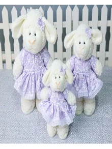 3-Piece Kit Of Standing Fixed Sheep - Ideal For Decorating Girls' Bedrooms With A Dress - (20/25/30) - Hoa tử đinh hương Ả Rập trắng - Xem 2