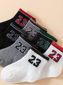 7 双婴儿中性袜子幼儿新生儿数字弹力袜 - 彩色 - 查看 3