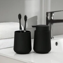 Matte Black Foaming Hand Soap Dispenser 11oz - Modern Minimalist Style For Bathroom & Kitchen Countertop Refillable Halloween Gift Home Bathroom Decor Fall Decor Back To School - Multicolor - View 4