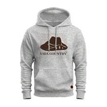 Unisex Kangaroo Sweatshirt Winter Comfortable Country Coat Hat - 灰色 - 查看 1