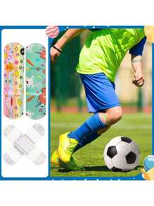 (30 件卡通风格创可贴)卡通创可贴，多用途防水创可贴，采用 PE 材料制成，脚部防磨损贴，创意绷带，适用于户外、运动、旅行、家庭、办公室、学校 - 杏色 - 查看 4