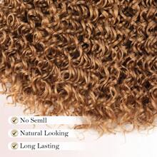 Curly Crochet Hair 14/18/24inch GoGo Curl Crochet Hair For Women Natural Black Deep Wave Braiding Hair,Synthetic Bohemian Crochet Braid Water Wave Crochet Hair Extensions(30#) - Brown - View 6