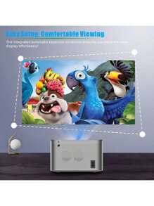 Full HD Projector With 1080p And 4K Compatible Resolution, Clear HD Images And Bluetooth 5.0 - Xám - Xem 9